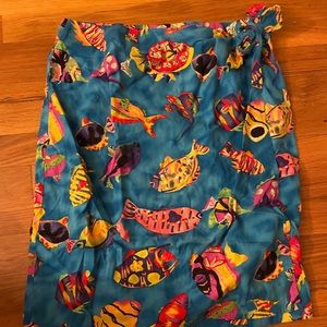 Vintage Fish Printed Skirt